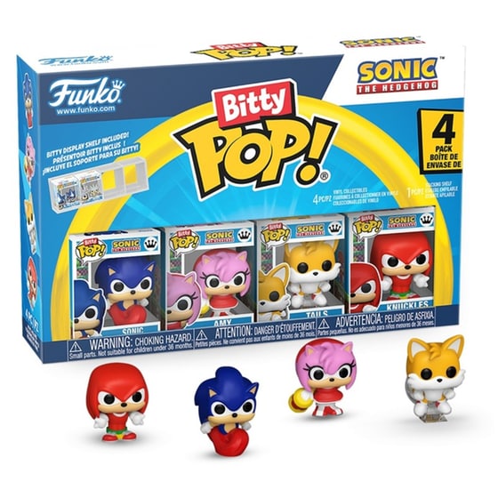 Funko Bitty Pop! 4-Pack: Sonic The Hedgehog - Sonic, Amy, Tails, Knuckles Vinyl Figures image 0
