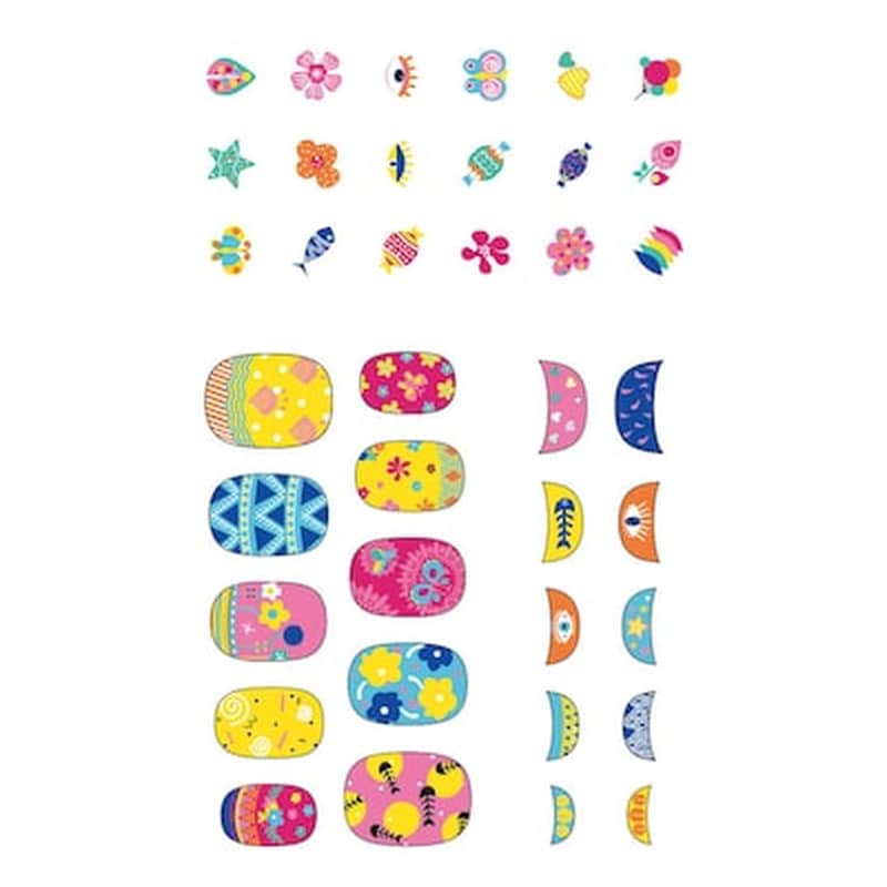Avenir Αυτοκολλητάκια Νυχιών Με Γκλίτερ 38τμχ. flower Glitter 60512