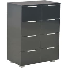 Συρταριέρα Vidaxl από Μοριοσανίδα 60x35x80cm - Μαύρο