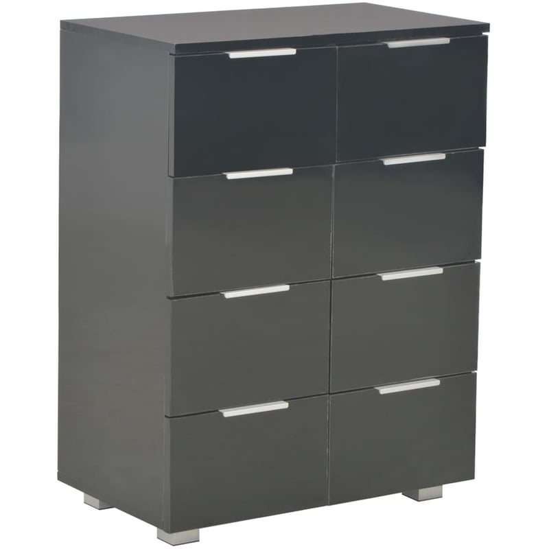 VIDAXL Συρταριέρα Vidaxl από Μοριοσανίδα 60x35x80cm - Μαύρο