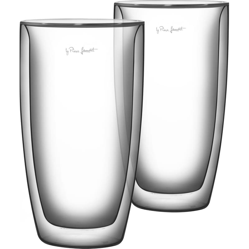 Σετ Γυάλινα Ποτήρια Ειδικά για Latte LAMART VASO LT9011 380ml 2τμχ