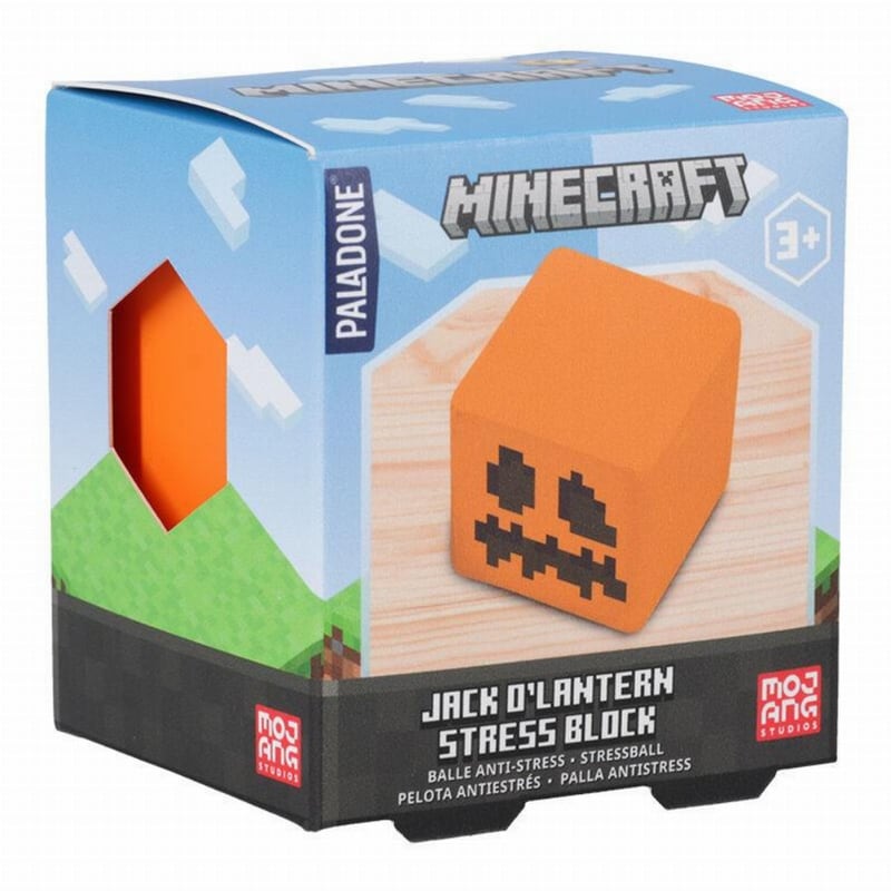 PALADONE The Noble Collection Minecraft Jack O Lantern Stress Block