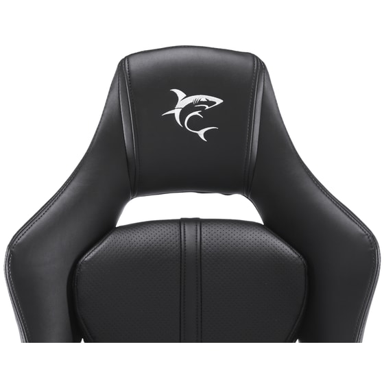 Καρέκλα Gaming White Shark Monza από Δερματίνη - Μαύρη image 1