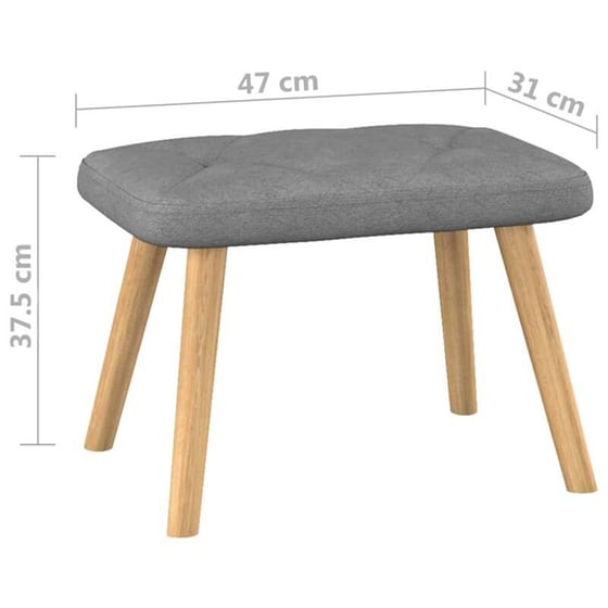 Κουνιστή Πολυθρόνα VidaXL από Ύφασμα με Σκαμπό - Σκούρο Γκρι image 11