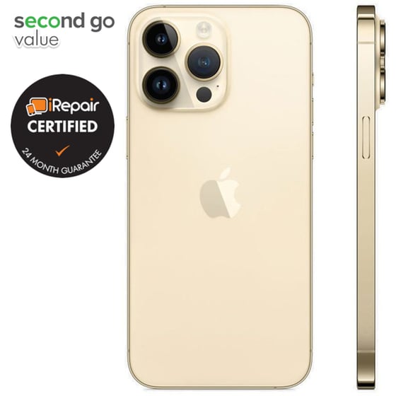 Μεταχειρισμένο Apple iPhone 14 Pro Max 128GB Gold second go value Certified by iRepair image 3