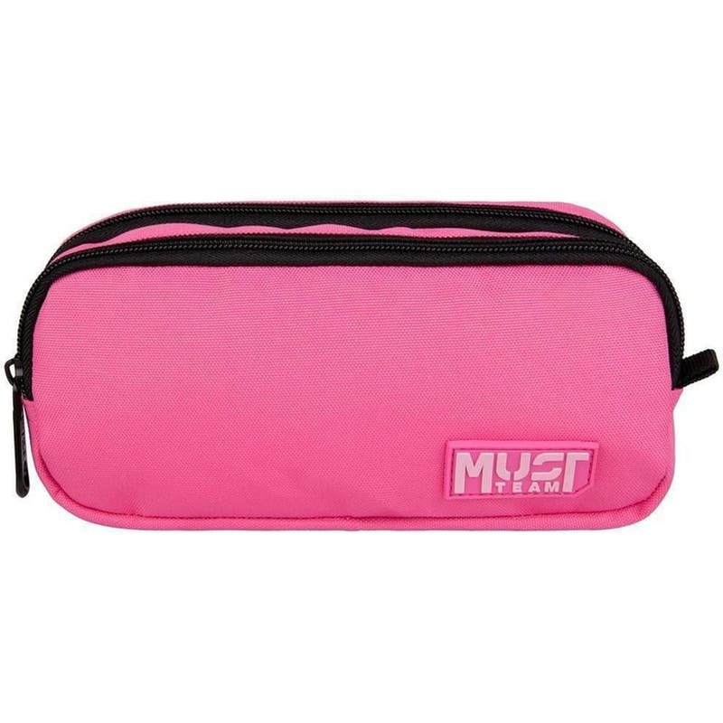 Κασετίνα Βαρελάκι Must Team Monochrome Ροζ με Ροζ Παλ