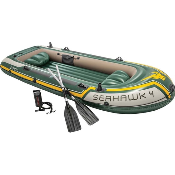 Φουσκωτή Βάρκα Intex Seahawk 4 από PVC κατάλληλο για 4 άτομα - Πράσινη image 1