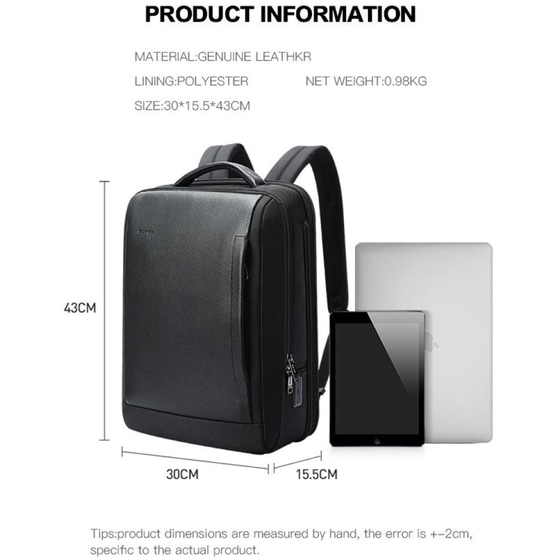 Τσάντα Laptop Bopai 61-122631C 15.6" Αδιάβροχη - Μαύρο image 10