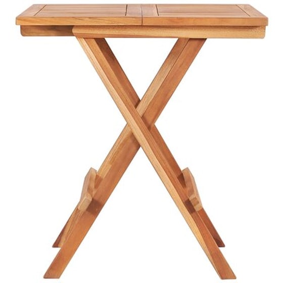 Vidaxl Σετ Επίπλων Mπιστρό 3 Τεμ. Μασίφ Ξύλο Teak Με Μπλε Μαξιλάρια image 5