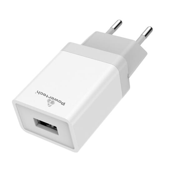 Powertech Φορτιστής Τοίχου Pt-759, 1x Usb, 1a, Λευκός image 0