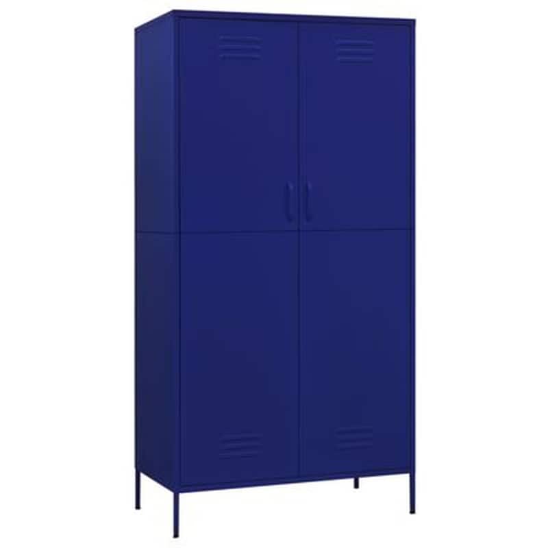 VIDAXL Δίφυλλη Ντουλάπα Vidaxl από Ατσάλι 90x50x180cm - Μπλε