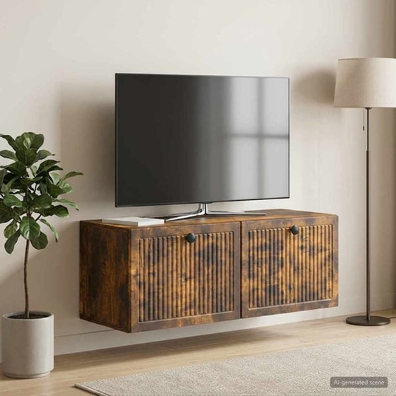Επιτοίχιο Έπιπλο Τηλεόρασης VidaXL 78.5x31x30 cm - Γκρι image 1
