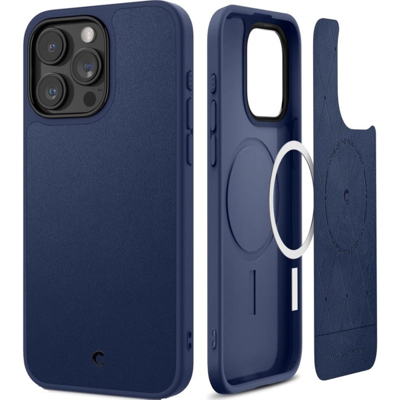 Θήκη Apple iPhone 15 Pro Max - Spigen Cyrill Kajuk Mag με Λουράκι - Navy