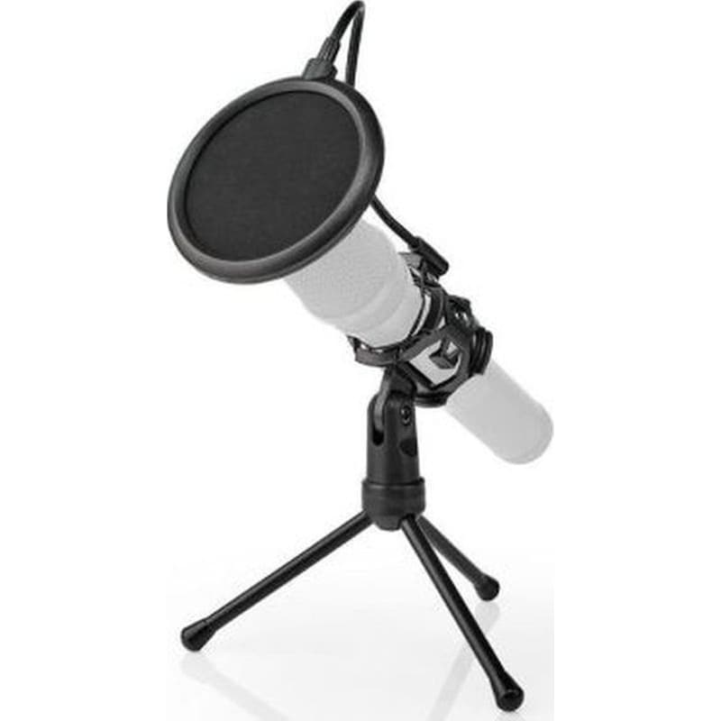 NEDIS Nedis Microphone Table Tripod Pop Filter Βάση Μικροφώνου Με Pop Filter - Μαύρο