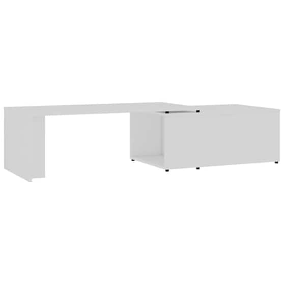 Τραπεζάκι Σαλονιού VidaXL από Μοριοσανίδα 150x50x35cm - Λευκό image 2