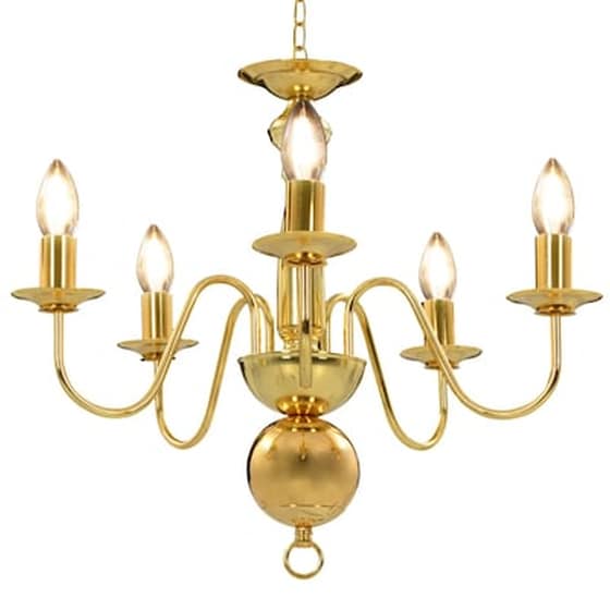 Vidaxl Πολυέλαιος Χρυσός Με 5 Ντουί Ε14 image 0