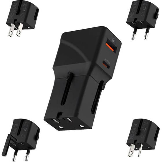 Φορτιστής Πρίζας Rolling Square Pocket Travel Charger 20W - Black image 1