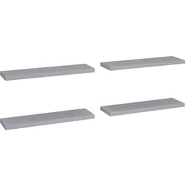 Ράφια Τοίχου VidaXL από MDF 90x23.5x3.8 cm 4 Τμχ - Γκρι