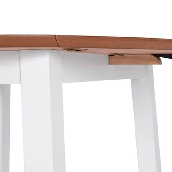Τραπεζαρία Vidaxl Στρογγυλή Πτυσσόμενη από Mdf 90x75 cm - Λευκή image 5