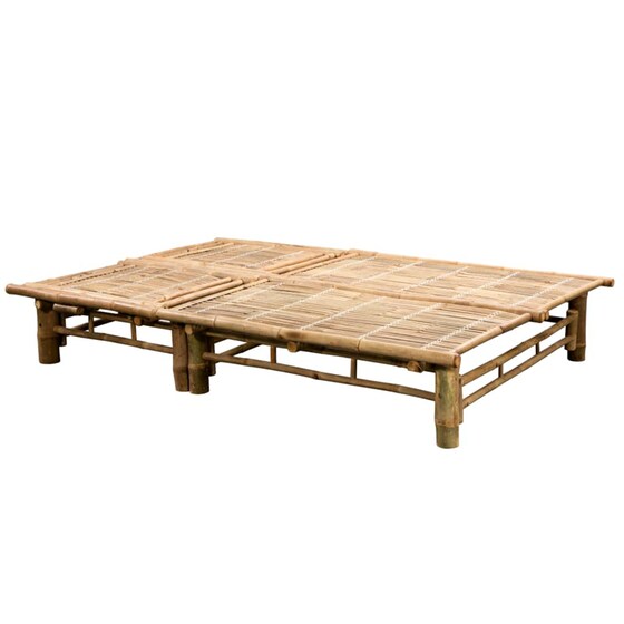 Ξαπλώστρα VidaXL από Μπαμπού 200x130x24-87 cm - Κόκκινη/Καφέ image 3