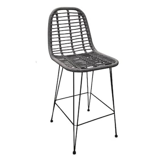 Σκαμπό Κήπου Woodwell Μεταλλικό 45x55x113 cm - Γκρι image 0