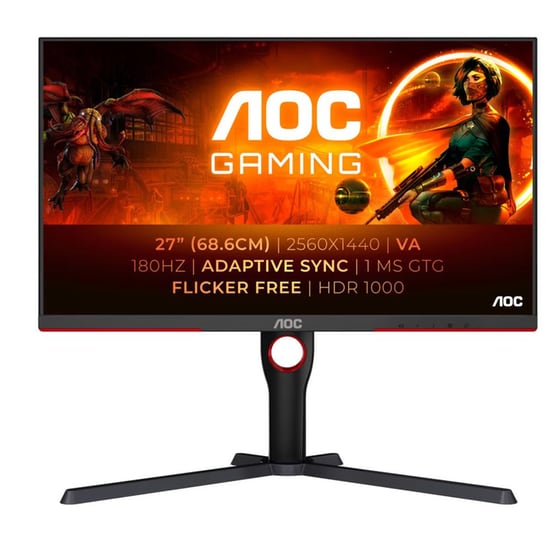 AOC G3 Q27G3XMN/BK Monitor 27" 2K Ultra HD VA 180Hz 1ms image 0