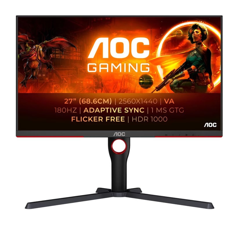 AOC G3 Q27G3XMN/BK Monitor 27 2K Ultra HD VA 180Hz 1ms