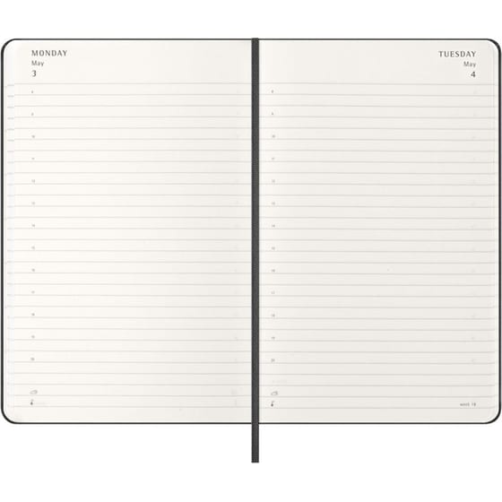 Ημερολόγιο Ημερήσιο 2027 Moleskine 12M L Hardcover Μαύρο image 1