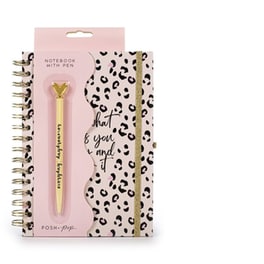 Σημειωματάριο με Στυλό Posh+Pop Leopard