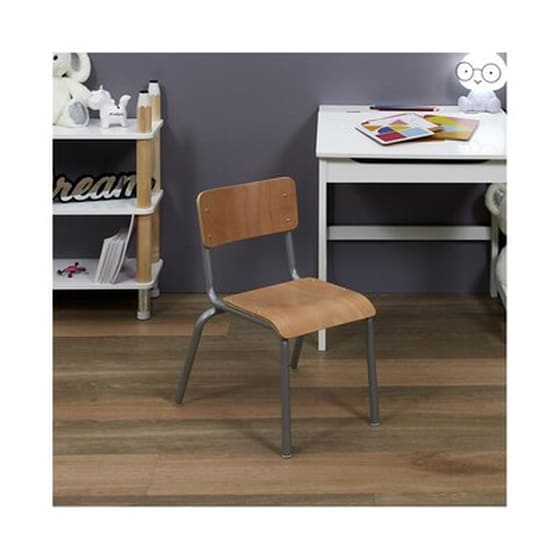 Παιδική Καρέκλα Γραφείου Home Deco Kids Hd7132 Μέταλλο/Ξύλο - Ασημί/Καφέ image 4