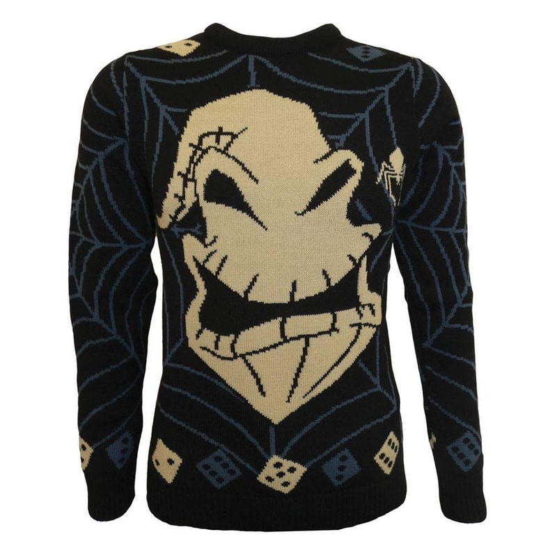 HEROES INC. Χριστουγεννιάτικο Πουλόβερ Heroes Inc. Nightmare Before Christmas Jumper Ooogie Boogie - Μαύρο/Καφέ