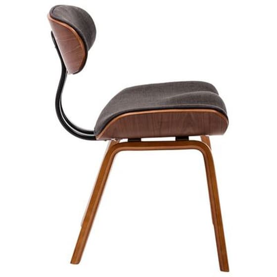 Καρέκλες Τραπεζαρίας Vidaxl από Λυγισμένο Ξύλο/ Ύφασμα 2 Τμχ - Γκρι image 3