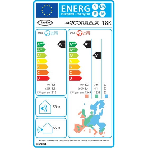 JURO-PRO Ecomax 18K Κλιματιστικό Inverter 18.000 BTU A+++/A+++ με WiFi image 3