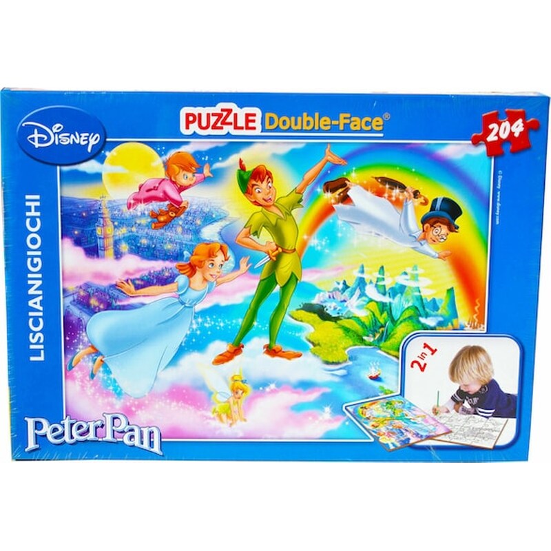 Puzzle Και Ζωγραφική Double Face Peterpan Πίτερ Παν 204 Pcs