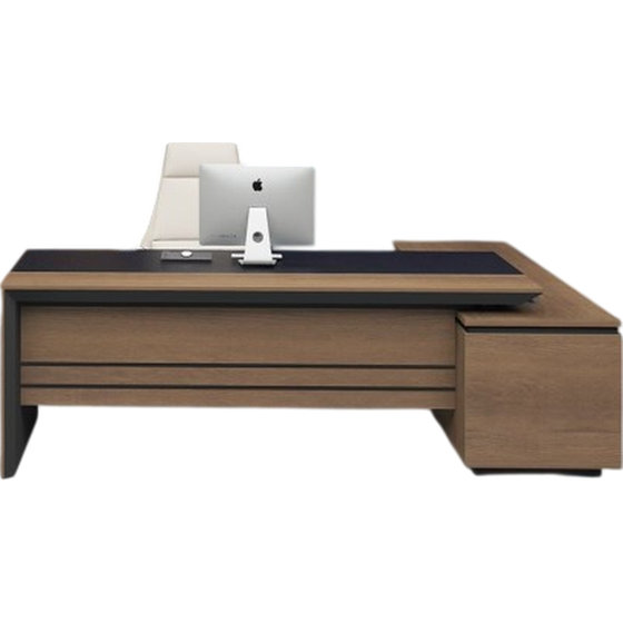 Γραφείο 24Mall Linea 180x75x75cm Δρυς - Μαύρο image 0
