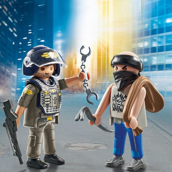 PLAYMOBIL® Action Heroes DuoPack Κλέφτης και Αστυνόμος (71505) image 5