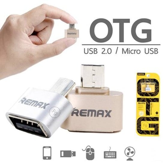Αντάπτορας Remax RA-OTG Usb to MicroUsb - Gold image 1