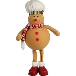 Λούτρινο ARIA TRADE Χριστουγεννιάτικο Gingerbread Με Φως & Κόκκινα Παπούτσια (56 cm)
