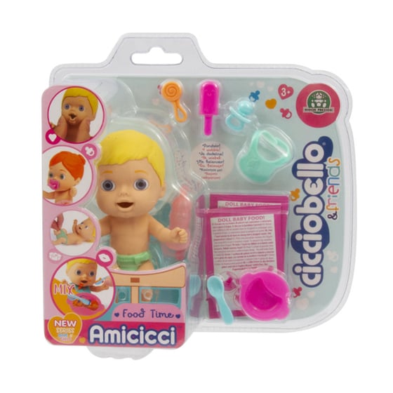 Cicciobello Amicicci S3 Φιλαράκια Σετ Φαγητού 3 Σχέδια - (CC022000) image 5