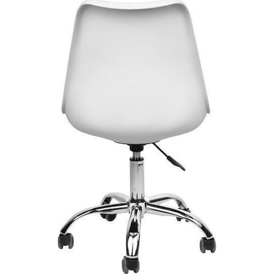 Καρέκλα Γραφείου ArteLibre Κυβέλη από Τεχνητό Δέρμα - Λευκή image 4