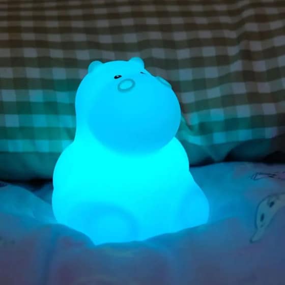 Παιδικό Φωτάκι Νυκτός Led Ango Hippo ANG-215 - Λευκό image 1
