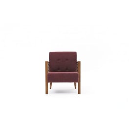 Πολυθρόνα 24mall Caesar από Ύφασμα/Ξύλο 69x80x83 cm - Κόκκινη