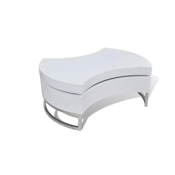 Τραπεζάκι Σαλονιού VidaXL Πολυμορφικό από MDF 80x32.5cm - Λευκό image 2