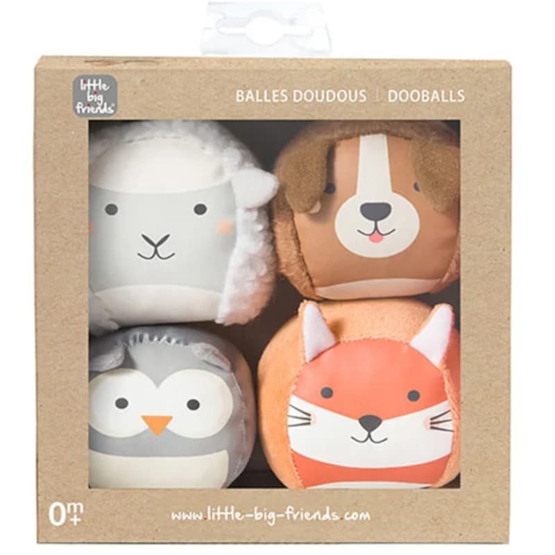 Λούτρινο Ζωάκι Μαλακό Baby To Love Λούτρινα Ζωάκια Dooballs Farm (σετ 4τμχ)