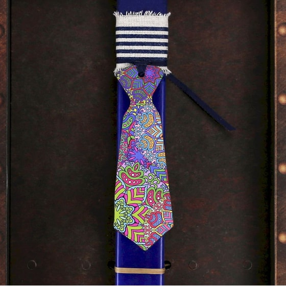 Λαμπάδα Synchronia - Γραβάτα Φλοράλ image 1