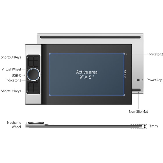 Γραφίδα & Ταμπλέτα XP-PEN Deco Pro MW - Μαύρο image 2