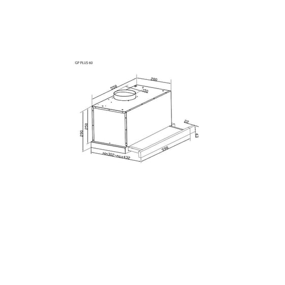 DAVOLINE GP PLUS GR-IX 060 59.8 cm Inox Απορροφητήρας Συρόμενος image 3