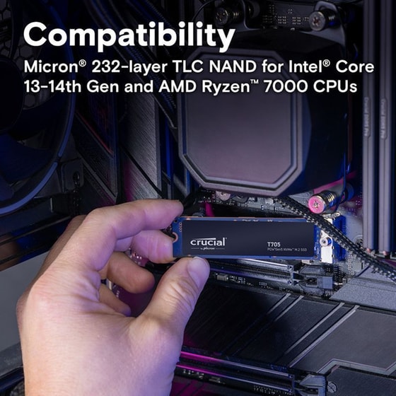 Εσωτερικός Σκληρός Δίσκος SSD Crucial T705 2TB M.2 NVMe PCI Express 5.0 image 4