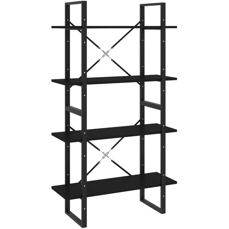 VIDAXL Βιβλιοθήκη VidaXL από Μέταλλο 80x30x140 cm - Μαύρο