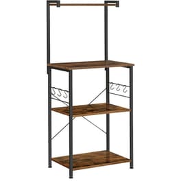 Ραφιέρα Vasagle Kks023b01 από Μοριοσανίδα/Μέταλλο 60x40x134 cm - Καφέ/Μαύρο